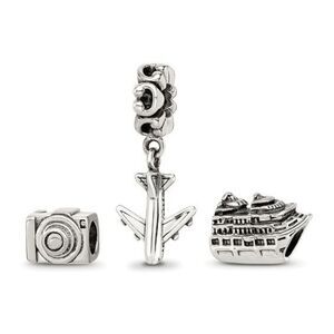 New, Sterling Silver Reflections Travel Bug Boxed Bead Set